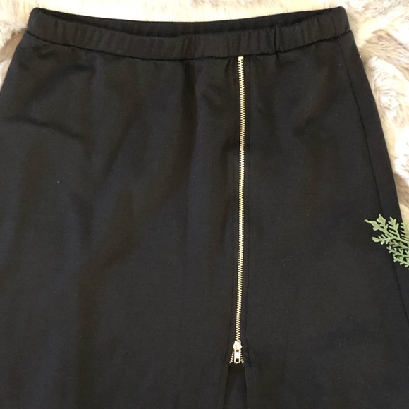 🔴 Gothic Emo Punk Long Black Maxi Skirt w/ Zip M - Picture 3 of 6